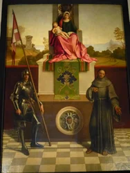 Altar of Castelfranco, Scene